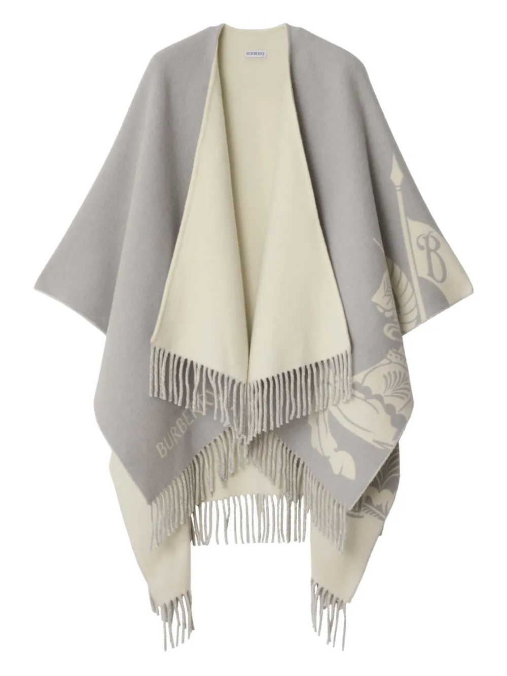 

Шарф из смесовой шерсти BURBERRY, серый