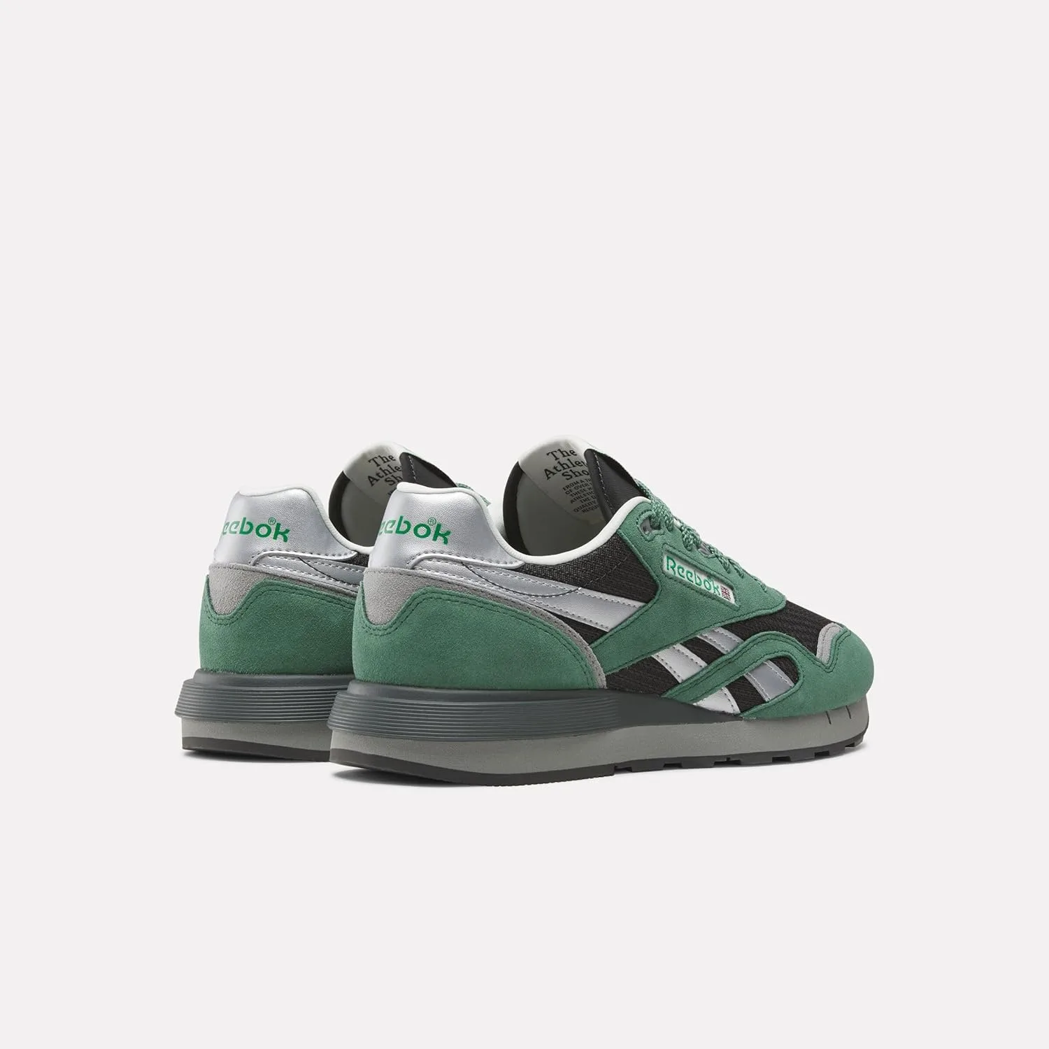 Кроссовки Reebok Unisex Classic Nylon 89, черный/зеленый/серый — фото 4