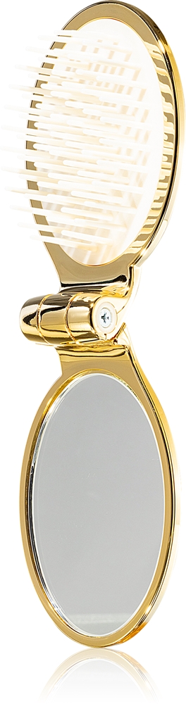 

Золотая складная расческа для волос Gold Line с зеркалом. Расческа с зеркалом. Janeke, 9,5 x 5,5 x 3,5 cm