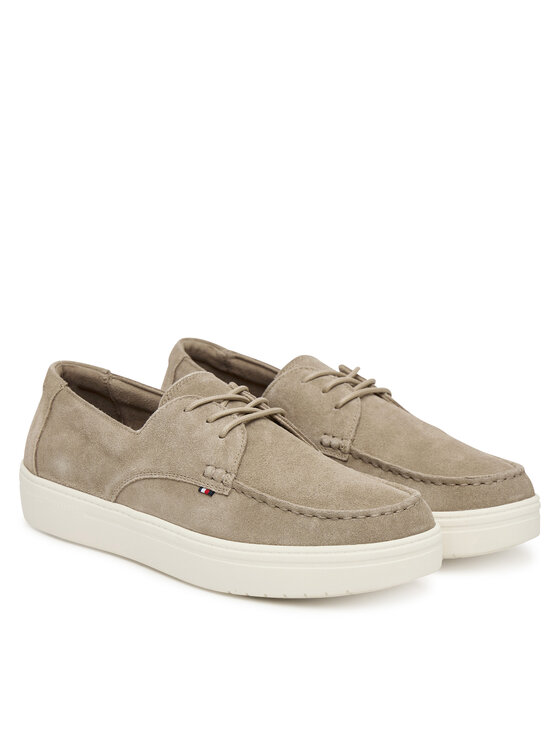 Полуботинки Casual Suede Stitch Toe Hybrid FM0FM05707 Tommy Hilfiger, бежевый — фото 2