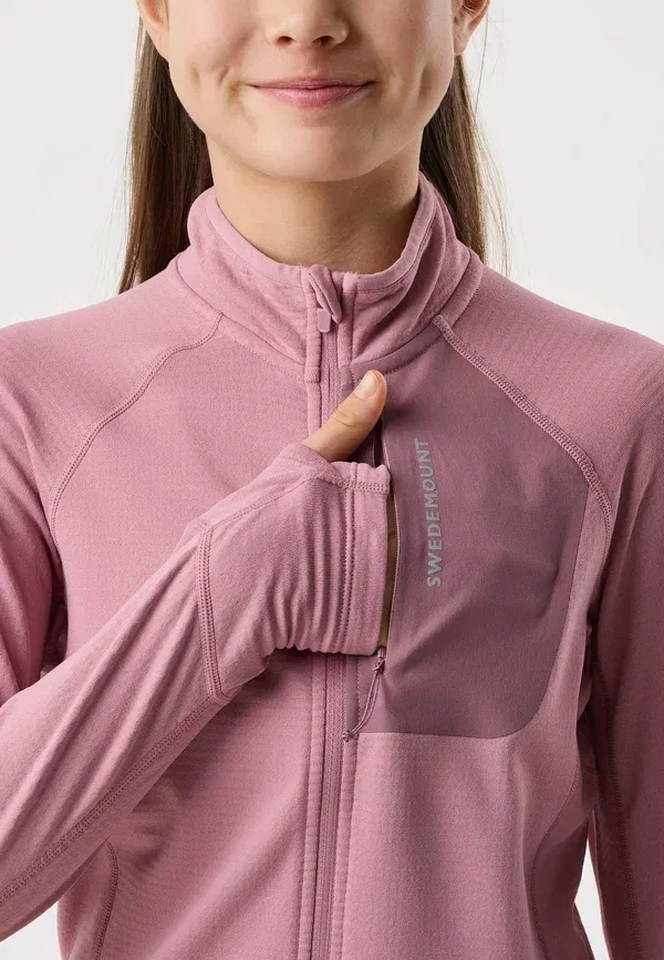 Куртка тренировочная Ultra light full zip g jr Swedemount, пыльно-розовая — фото 4