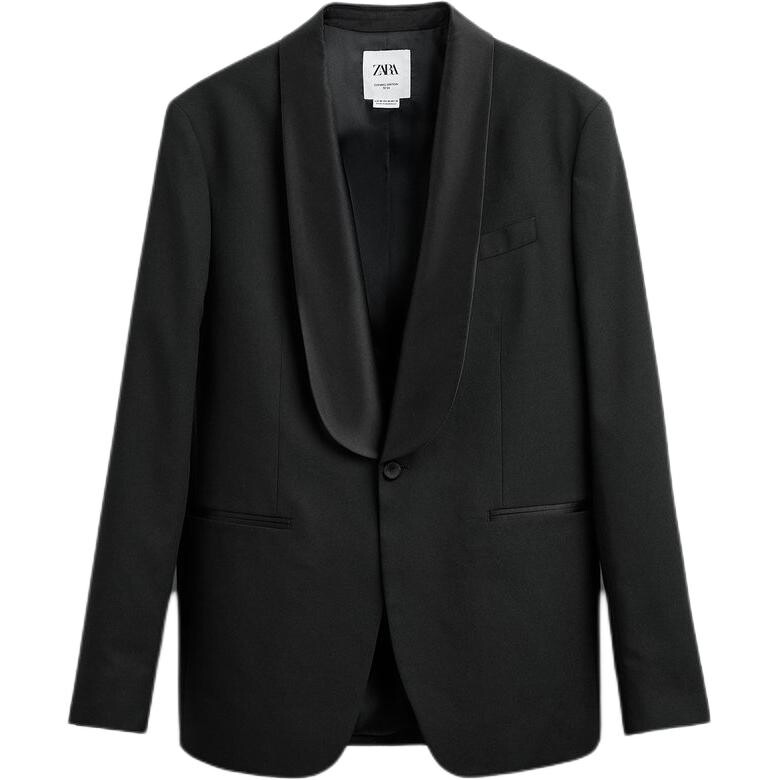 

Деловой костюм мужской черный Zara, черный