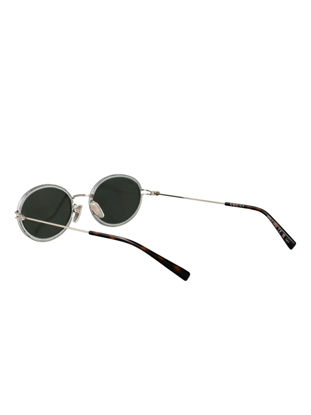 Овальные солнцезащитные очки GG1980S Gucci, серебристый — фото 3