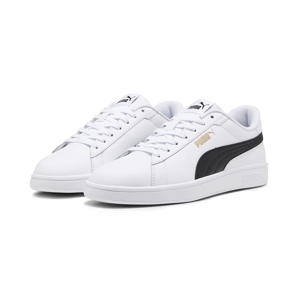 Кроссовки мужские повседневные Puma Smash 3.0 L, черный/белый — фото 2