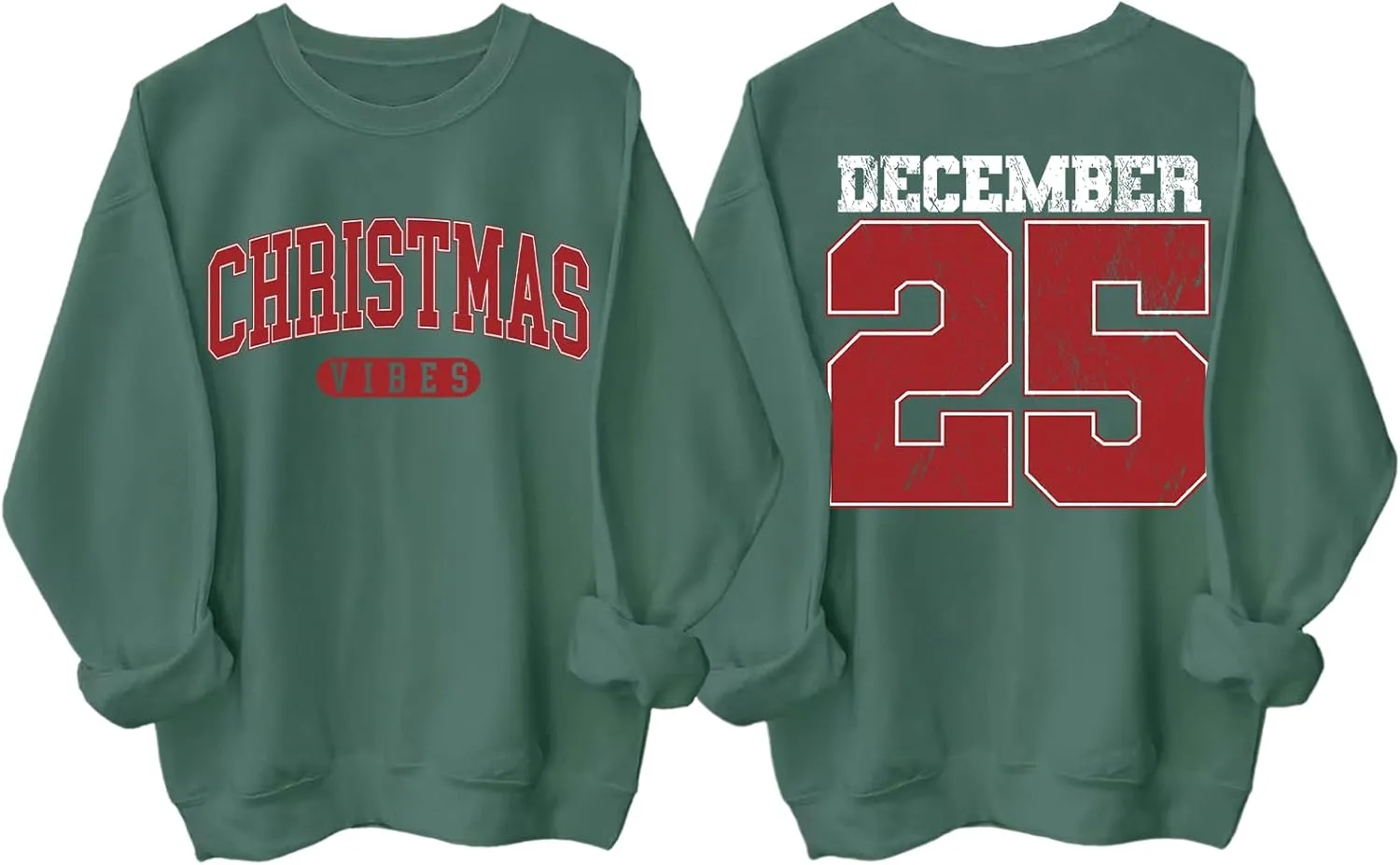 

Свитшот с новогодним принтом Christmas Vibes PZJUS