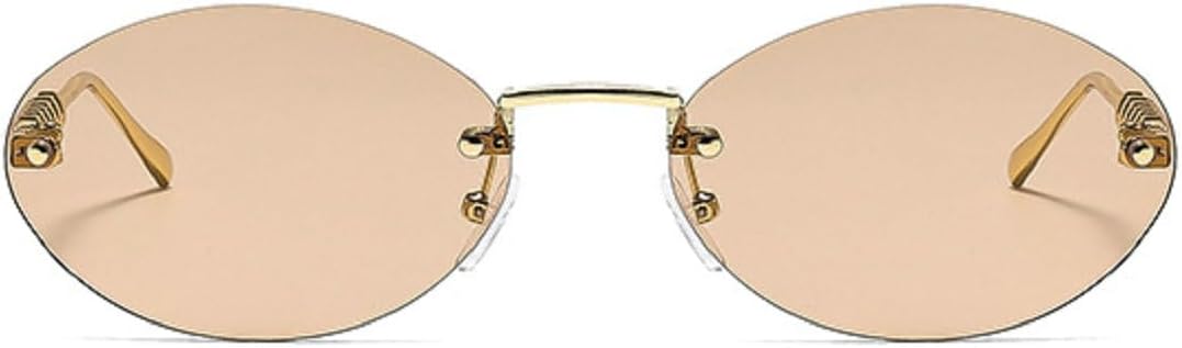 

Солнцезащитные очки Melrose в маленькой оправе, овальные, в стиле панк, для женщин, роскошные винтажные очки для вождения, модные ретро-очки, защита от ультрафиолета UV400 s079, Champagne