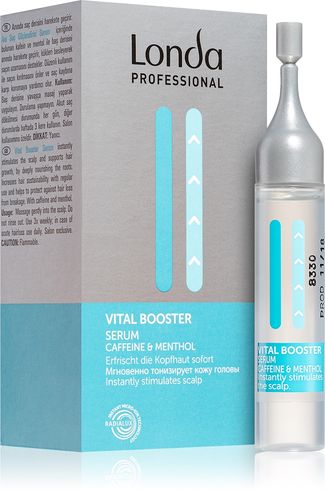 

Укрепляющая и восстанавливающая сыворотка для поврежденных волос Vital Booster Londa Professional, 6× 9 мл