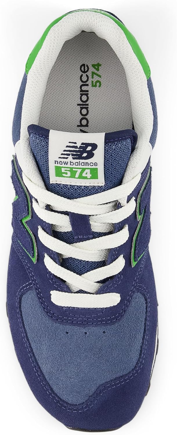 Кроссовки New Balance Kids' 574 V1 на шнуровке, зеленый — фото 4