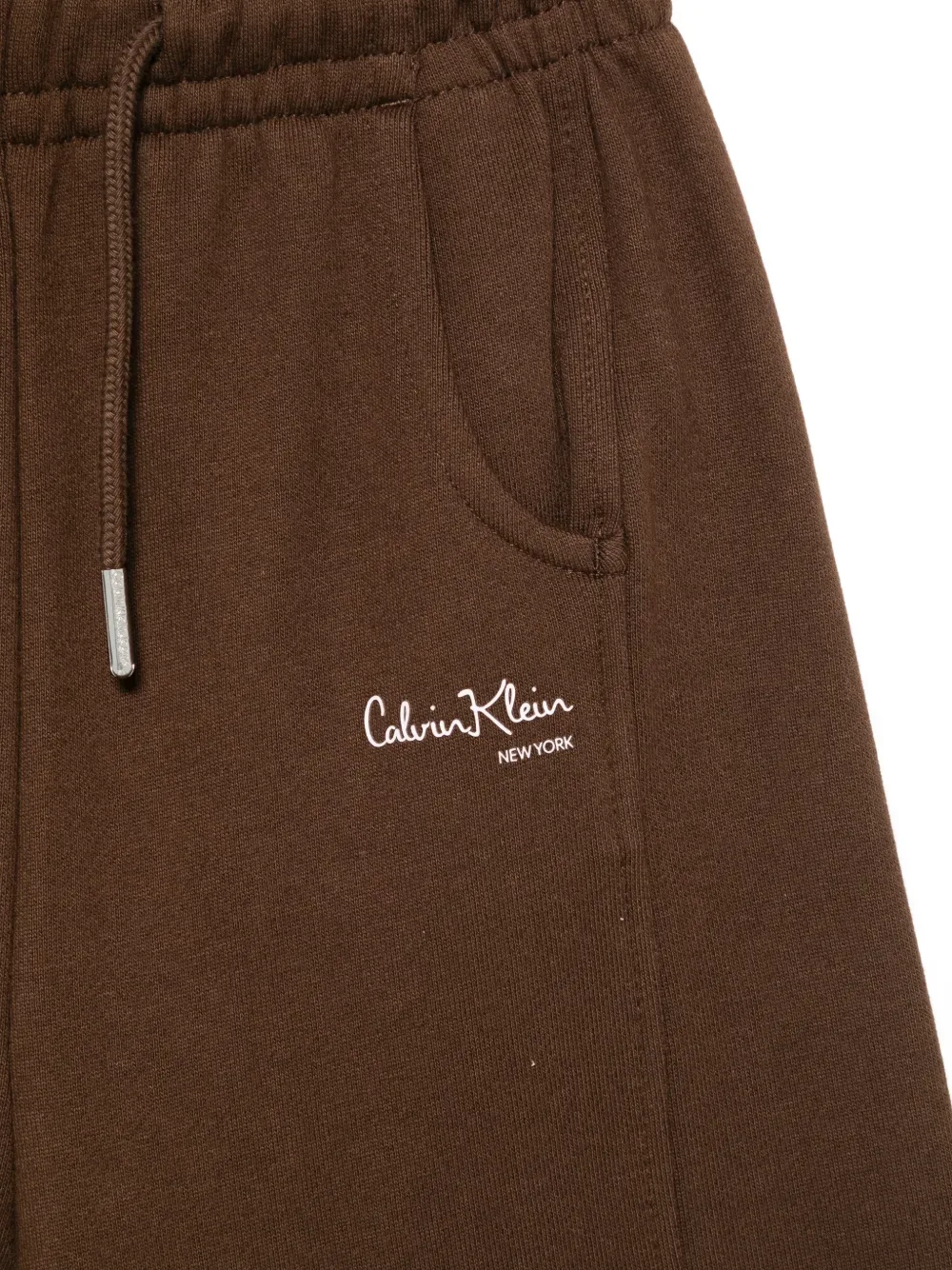 Спортивные брюки на завязке Calvin Klein Kids, коричневый — фото 3