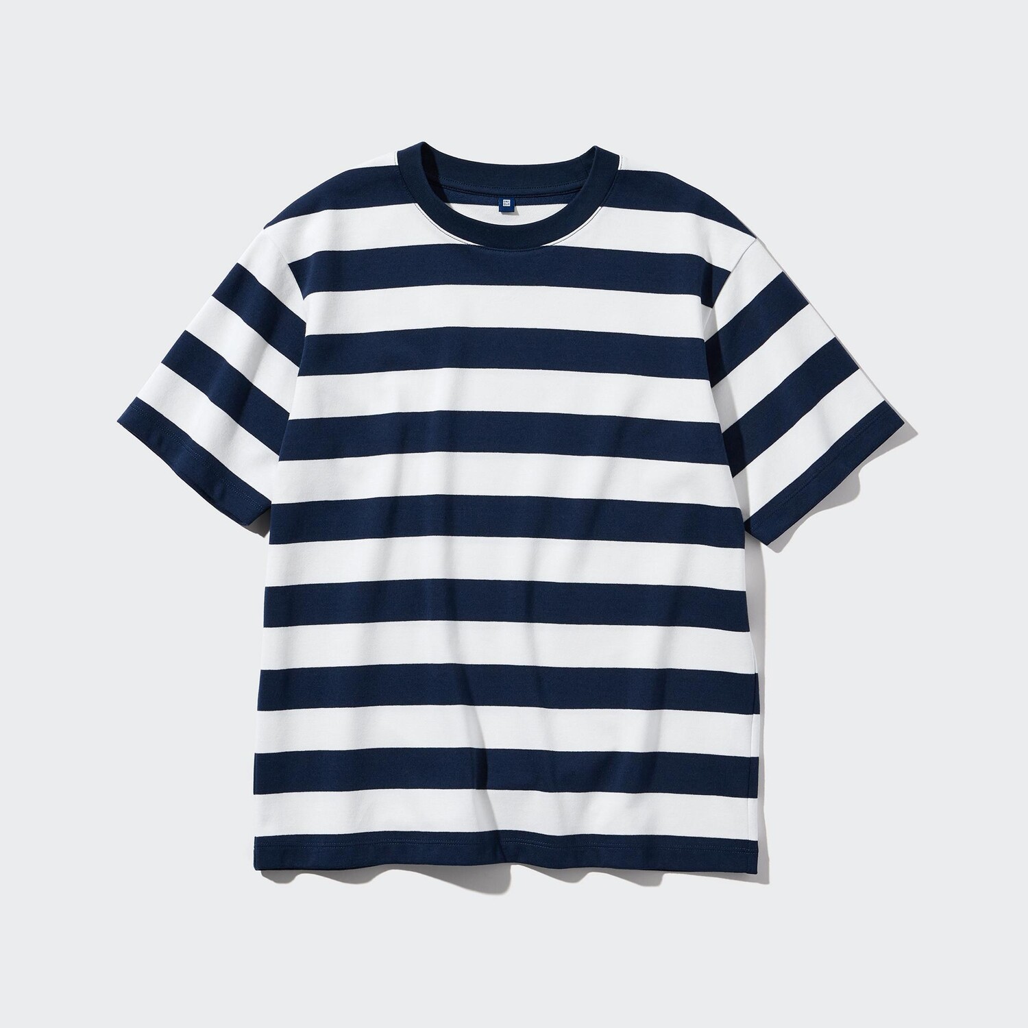 

Футболка UNIQLO AIRism с хлопковой каймой, темно-синий