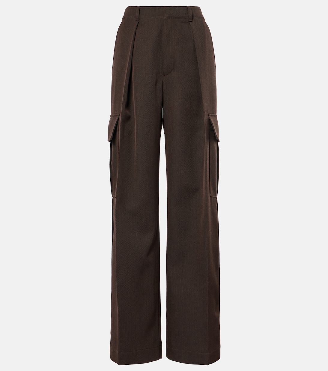 Шерстяные брюки-карго Burberry, Brown/Black