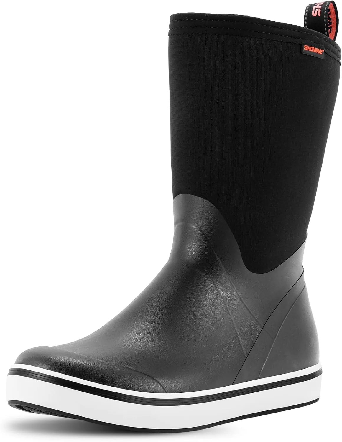 

Мужские сапоги Showave Deck, резиновые водонепроницаемые сапоги до середины голени с утеплителем, для рыбалки, прогулок на открытом воздухе, грязи, парусного спорта, садоводства и работы, черный