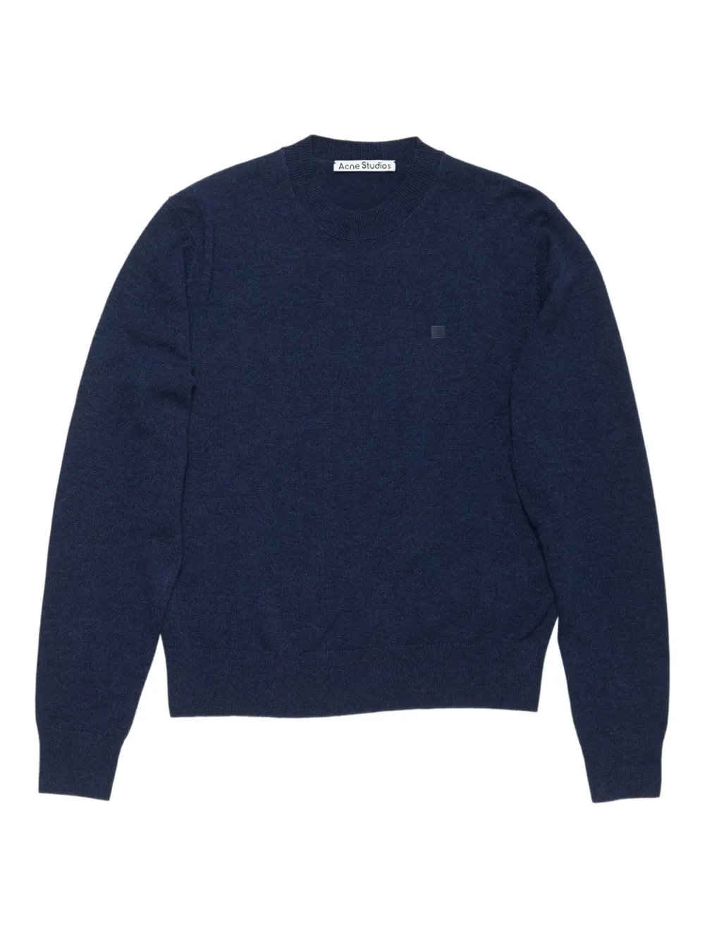 

Свитер с круглым вырезом и нашивкой-логотипом Acne Studios, синий