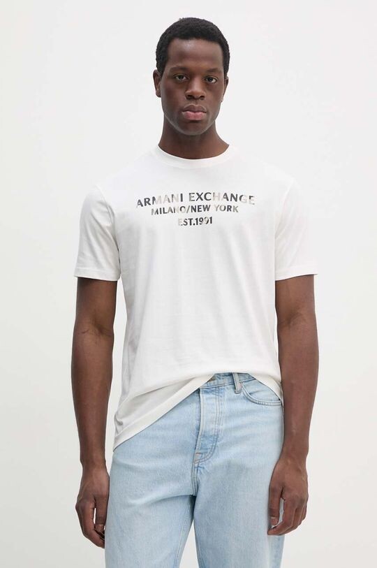 

Хлопковая футболка Armani Exchange, белый