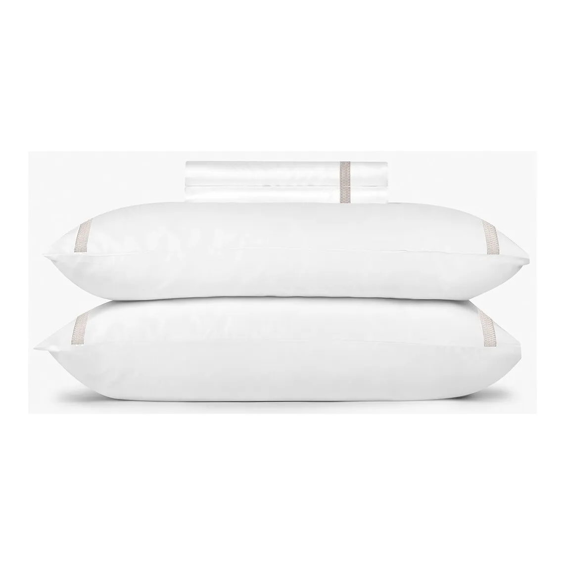 

Sonia Amalia Home Collection Набор простыней из перкаля из египетского хлопка плотностью 400 нитей, бледно-серый