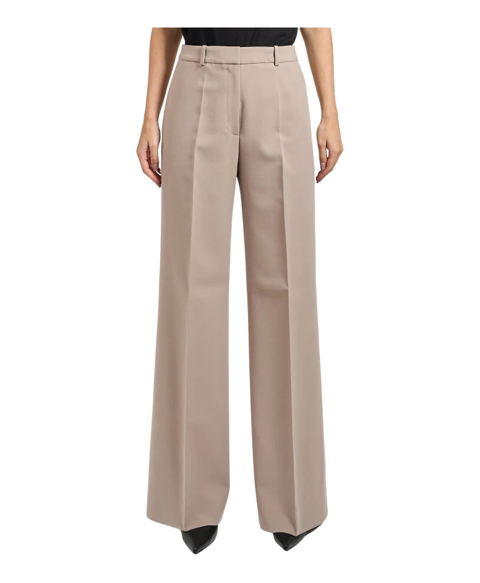 

Бежевые брюки прямого кроя с высокой талией Hugo, бежевый