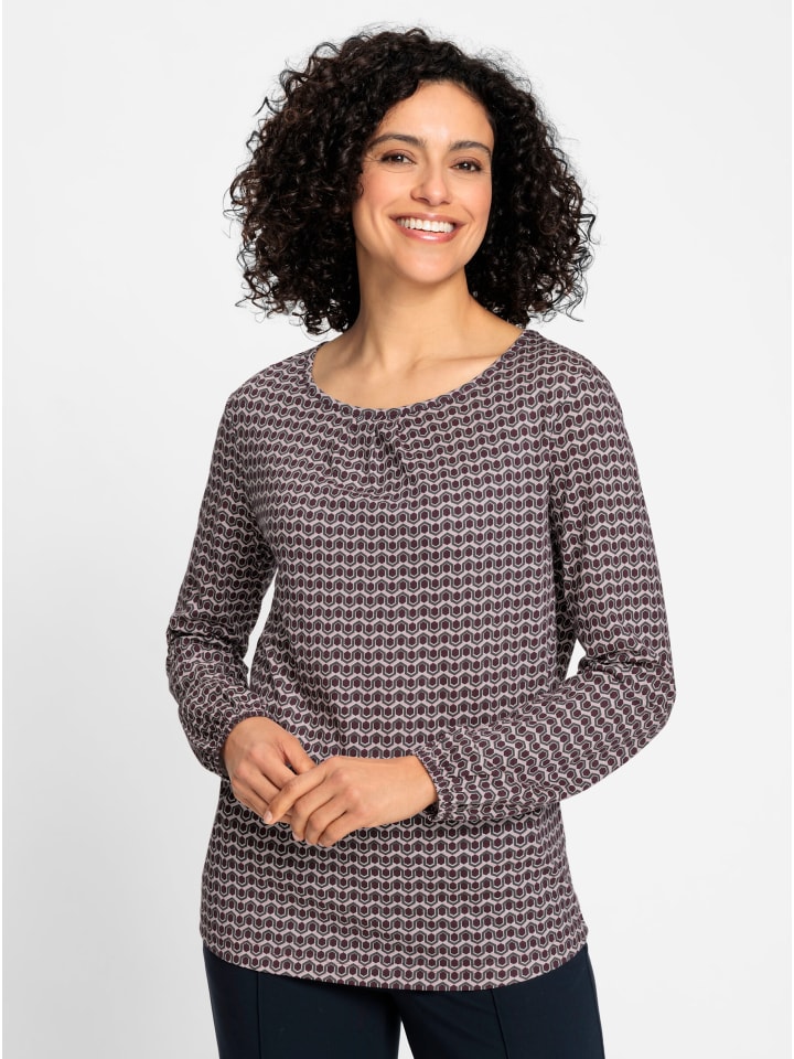 

Рубашка с длинными рукавами с бордовым и антрацитовым принтом WITT WEIDEN