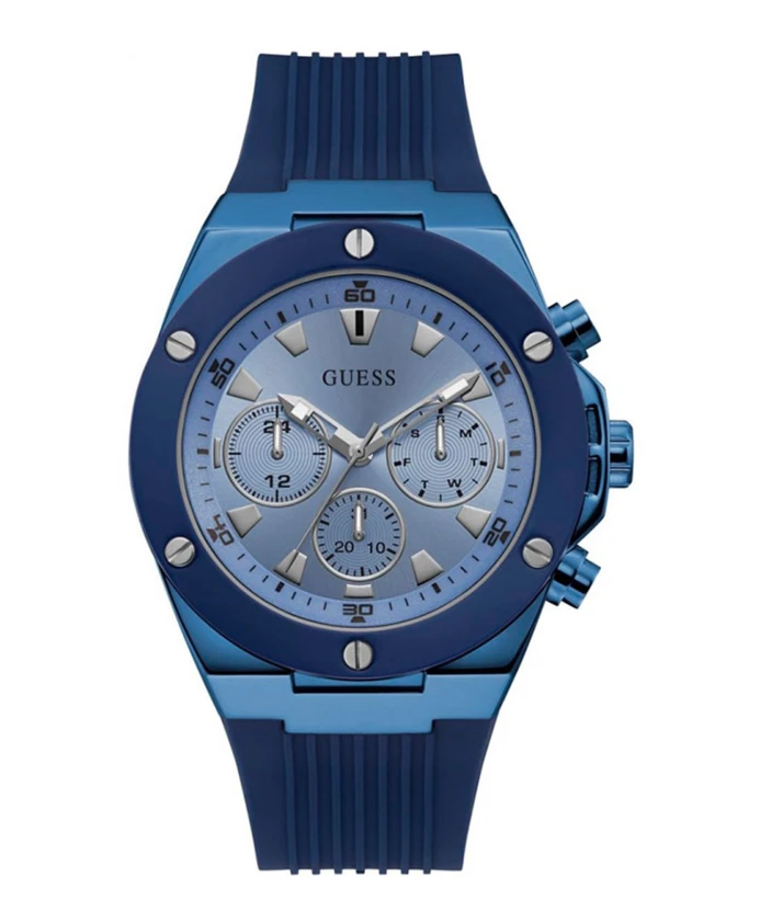 

Кварцевые часы из нержавеющей стали Guess, синий