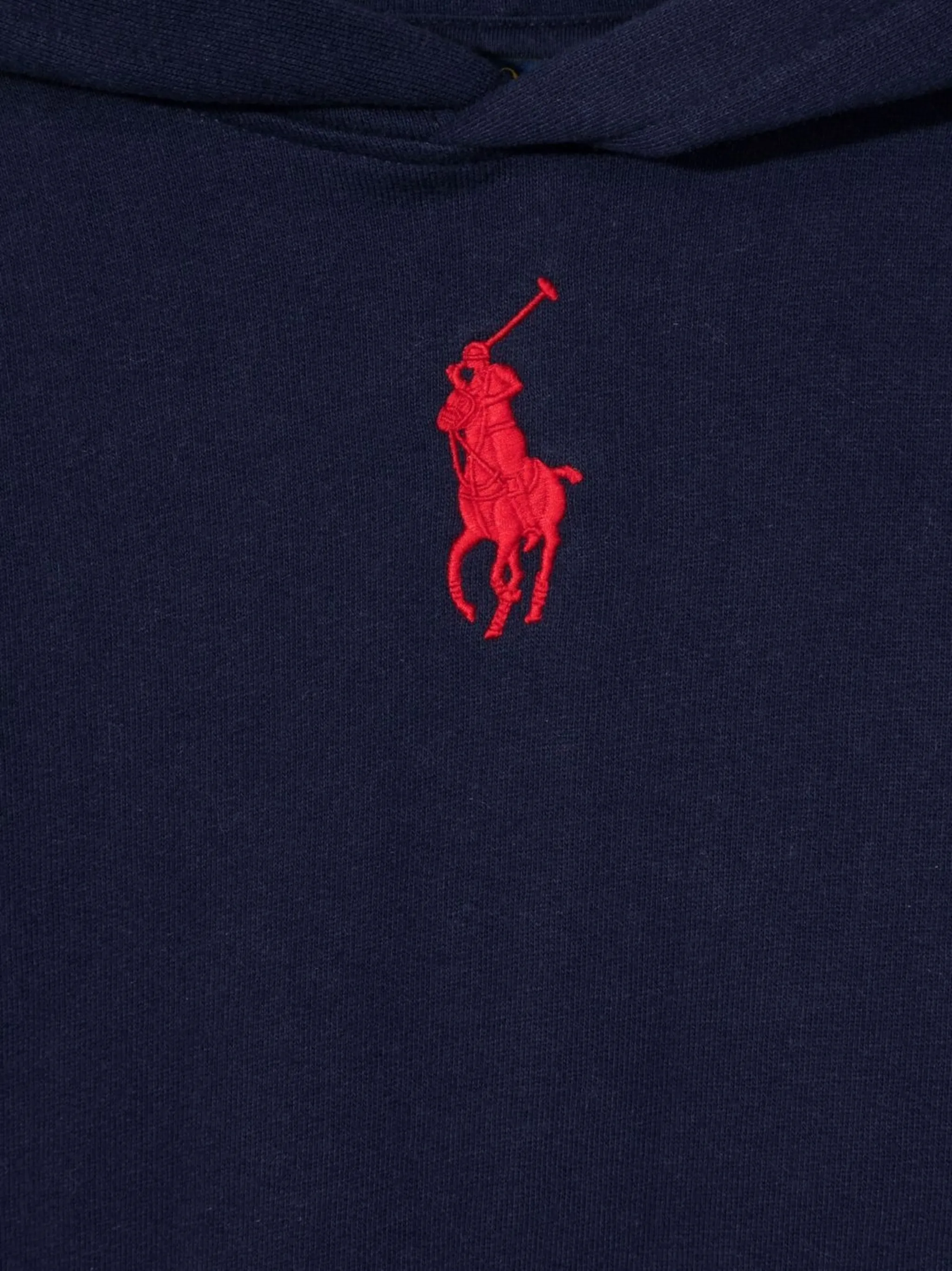 Платье-худи с вышитым логотипом Polo Ralph Lauren Kids, синий — фото 3