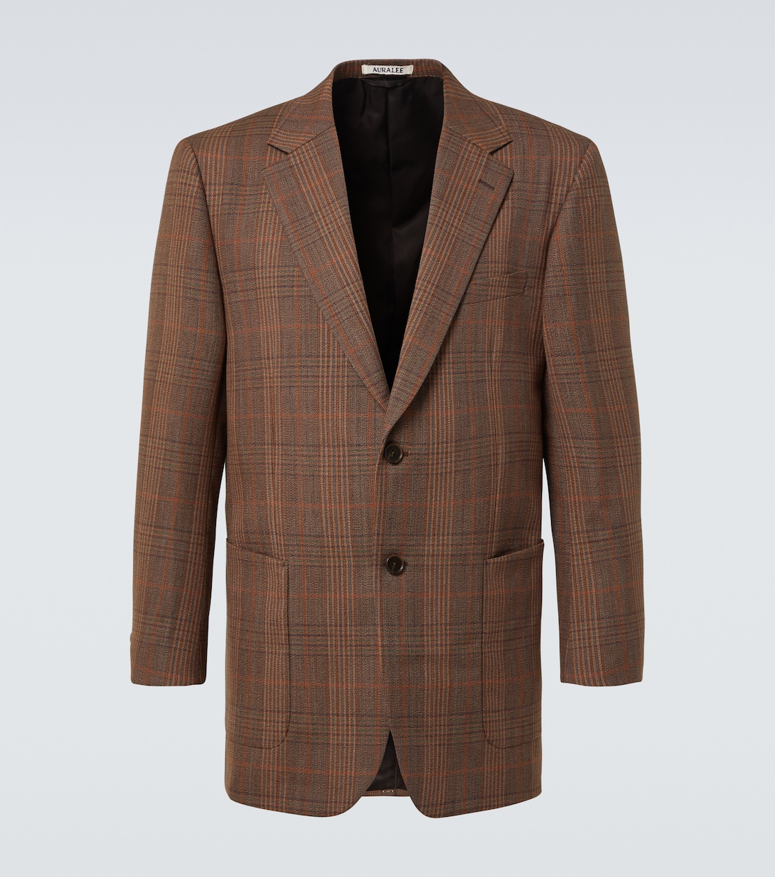 

Принц Уэльский шерстяной блейзер Auralee, Brown Check