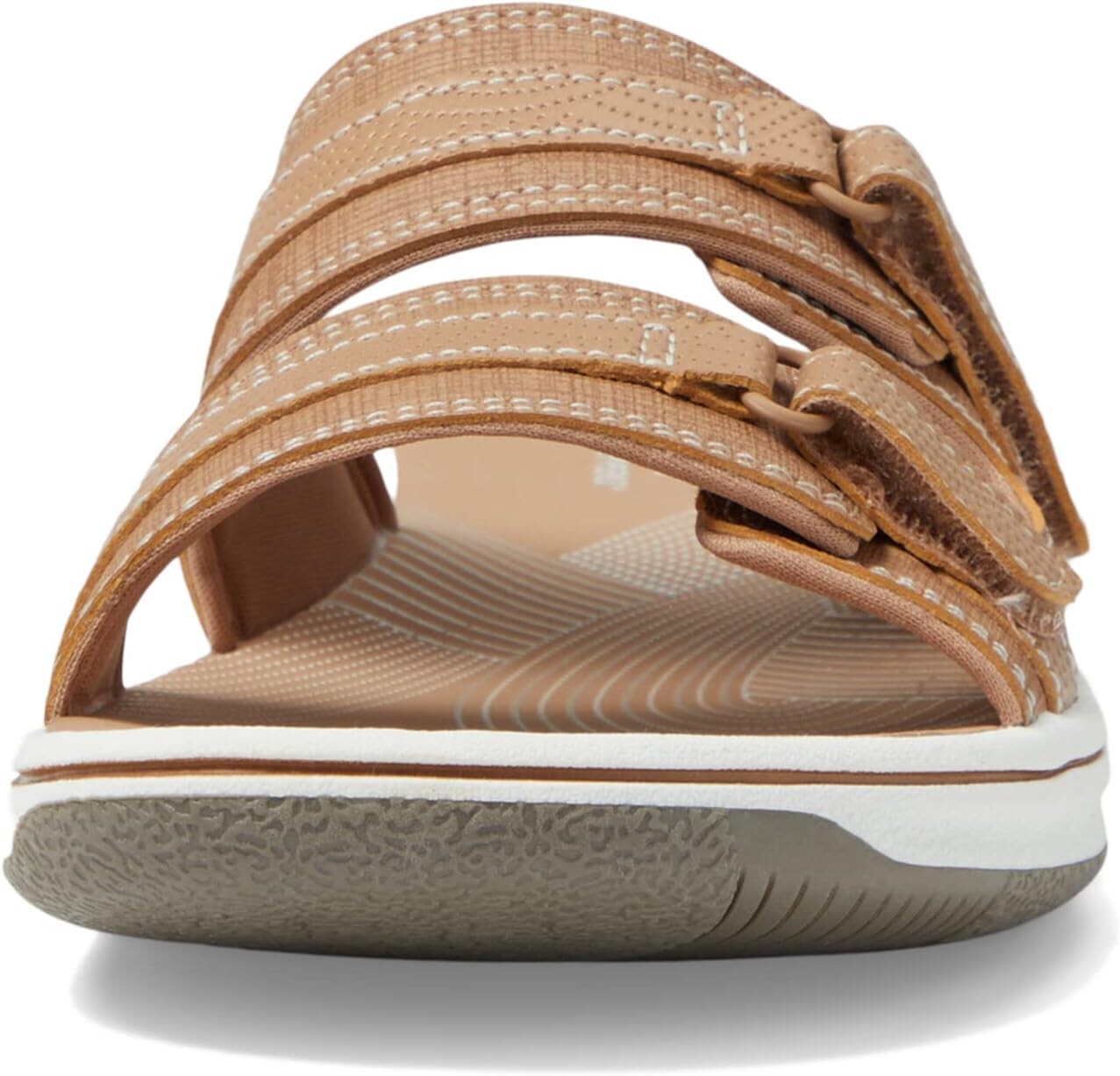Сандалии на плоской подошве Breeze Piper Clarks, цвет Warm Beige Synthetic — фото 2
