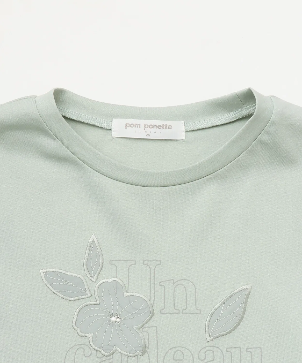 Футболка для девочек pom ponette junior с логотипом, рукава 2в1, белая — фото 3