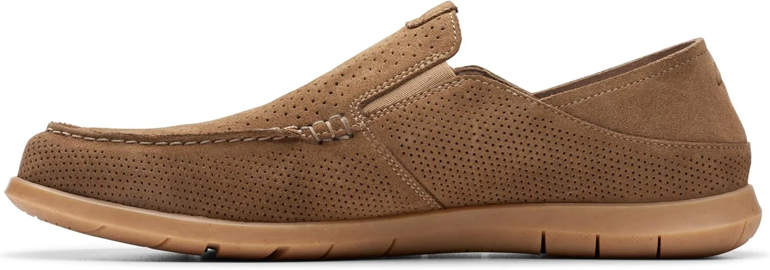 Мужские мокасины Clarks Flexway Easy, 2-Light Brown Suede — фото 3