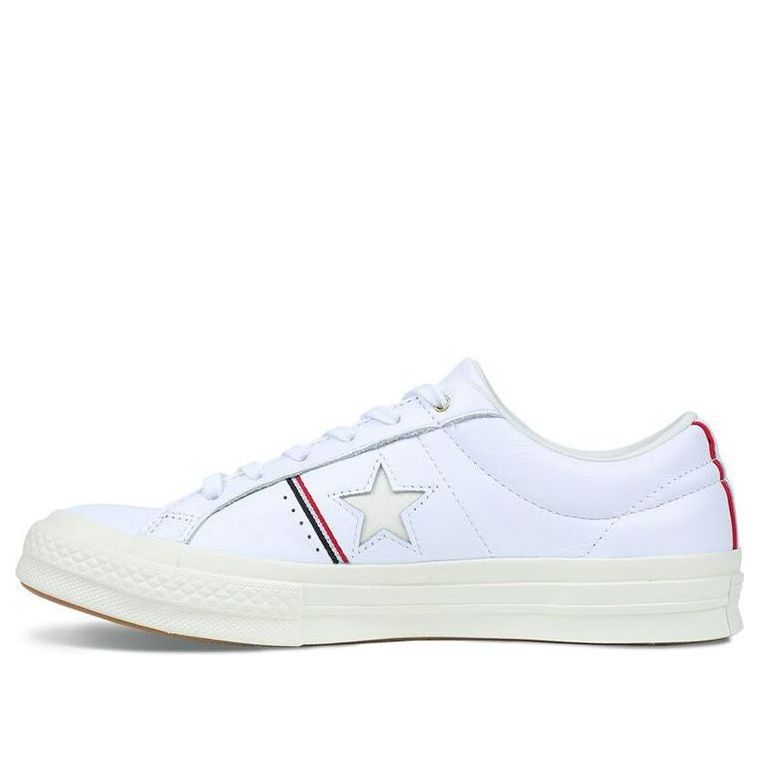 

Кеды Converse One Star Piping Low Top In White/Enamel Red/Egret, красный