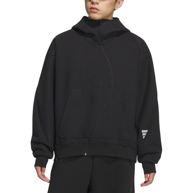 Adidas Мужская куртка FUSTL, черный, с капюшоном, средней высоты, другие модели — фото 3
