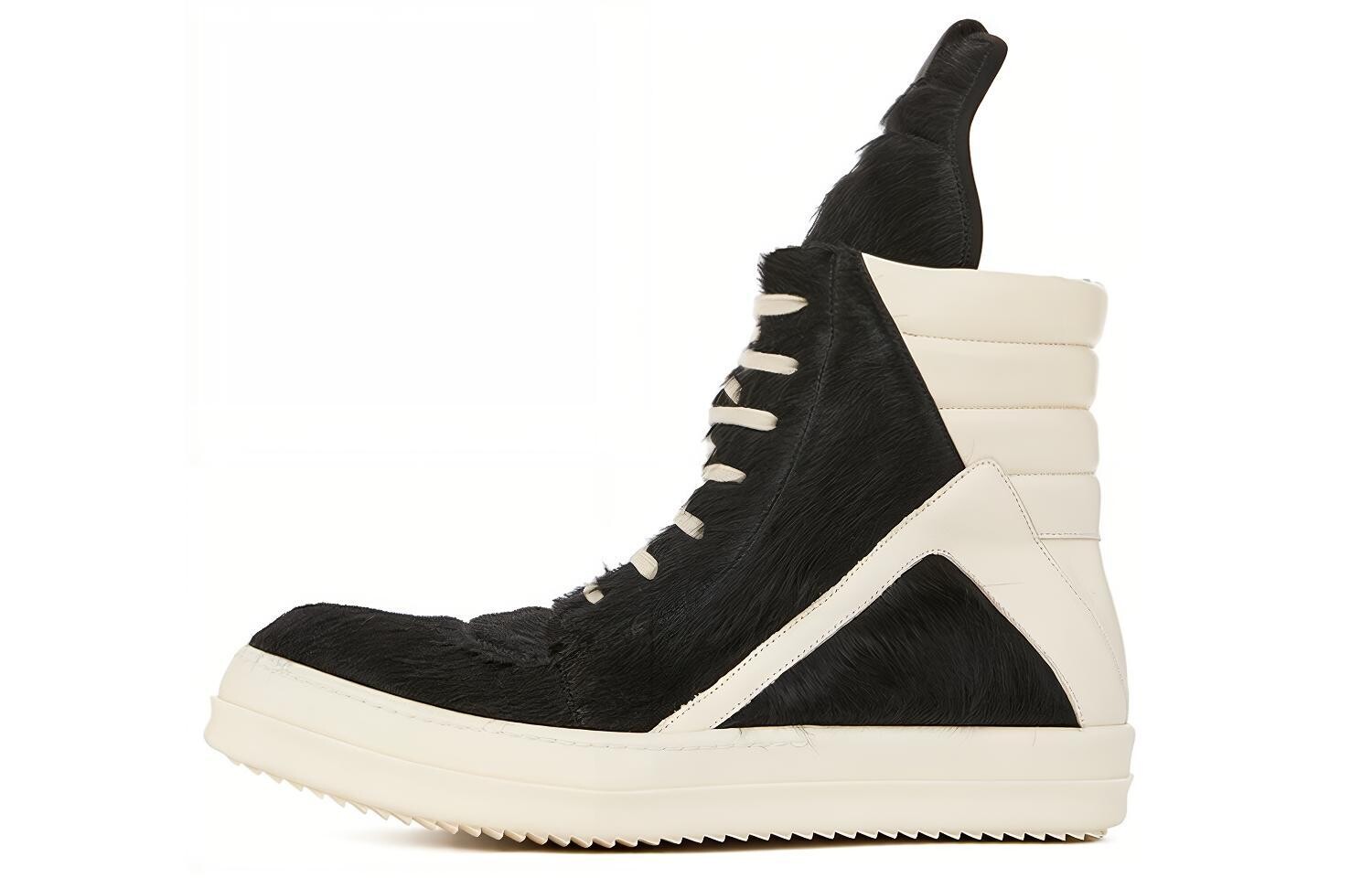 

Кеды Rick Owens GeoBasket Cow Fur, черный / белый