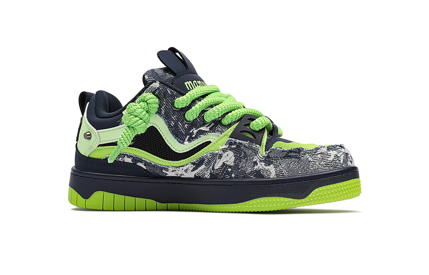 

Кроссовки MR.PESIN Skateboarding Shoes Unisex Low-top Eveblue/Techgreen/Iolite, зеленый