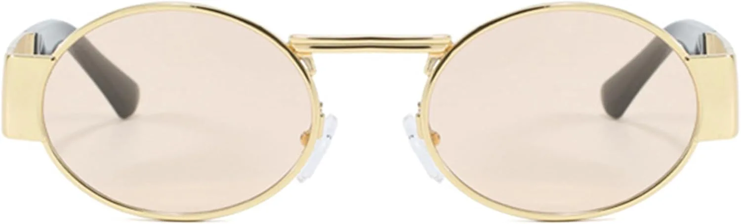 

bullabulling Модные ретро-очки овальной формы для женщин и мужчин, роскошные очки для активного отдыха, вождения и путешествий, солнцезащитные очки UV400, Champagne