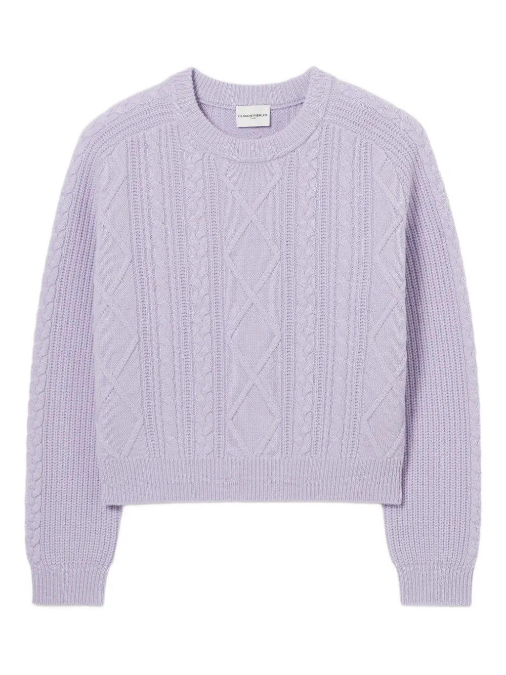 

Вязаный свитер косичкой Claudie Pierlot, фиолетовый