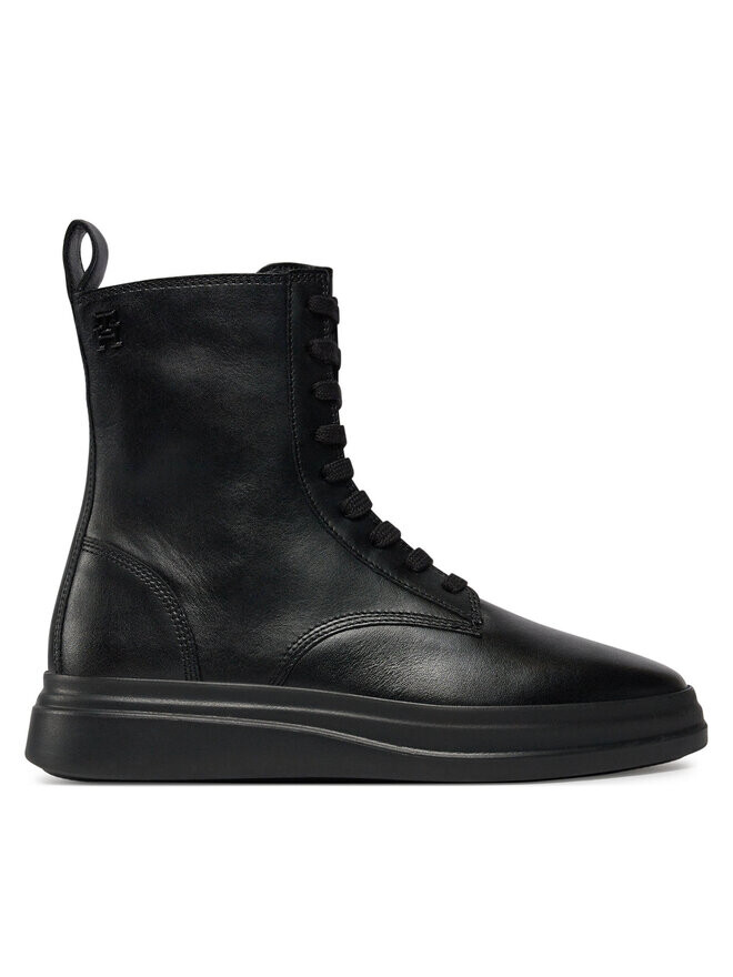 

Ботинки на плоской подошве Sporty Leather Flat Boot Tommy Hilfiger, черный