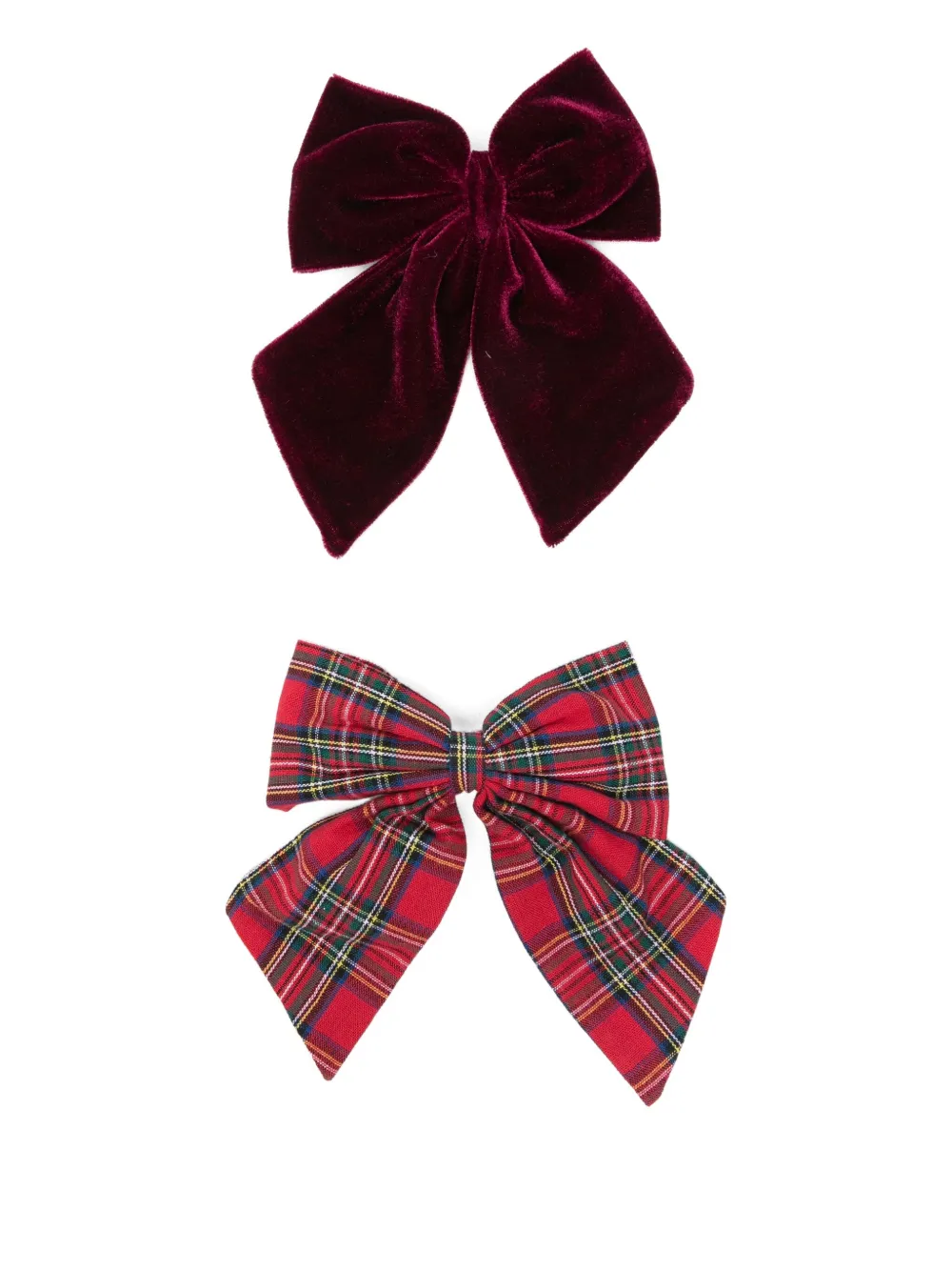 

Заколки для волос с бантом в тартан (набор из двух штук) Mimi & Lula, красный