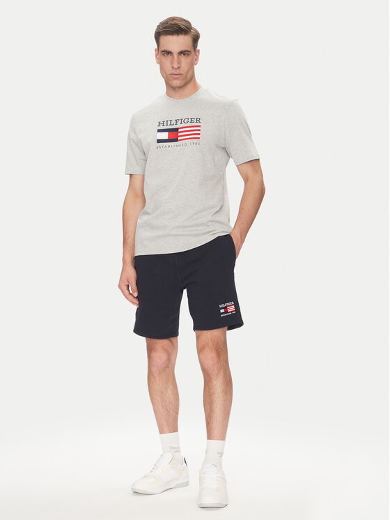 Футболка обычного кроя American Monotype MW0MW39843 Tommy Hilfiger, серый — фото 2