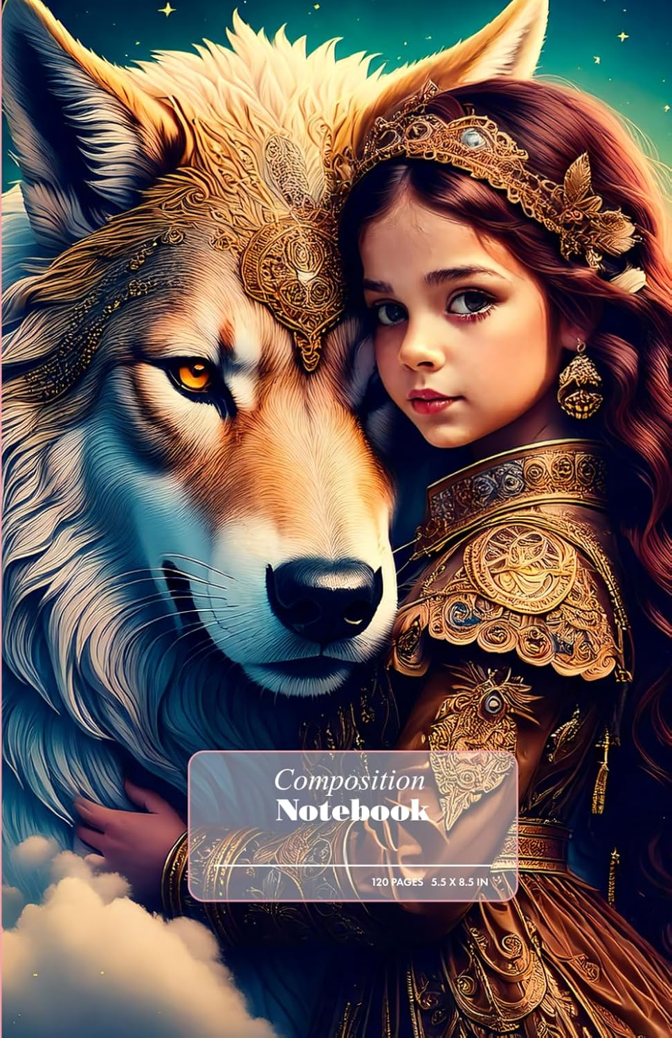 

Composition Notebook: WOLF SPIRIT | College Ruled Composition Notebooks | Cute Aesthetic Journal | Wide Line | 5.5 X 8.5 (Italian Edition) (Independently published)