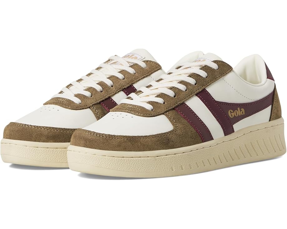 

Кроссовки Gola Grandslam Quadrant, цвет Off-White/Khaki/Burgundy, Белый, Кроссовки Gola Grandslam Quadrant, цвет Off-White/Khaki/Burgundy