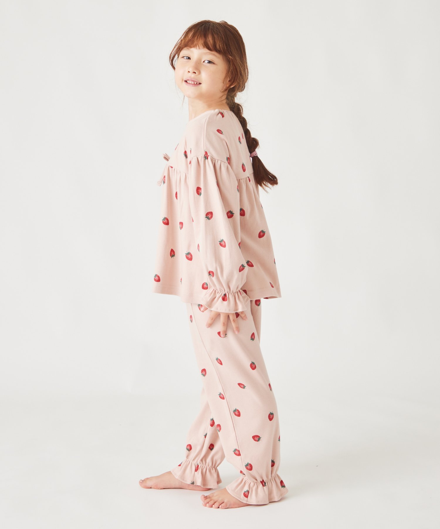 Девичья домашняя одежда с принтом по всей поверхности Ever Closet, Pink Strawberry — фото 2
