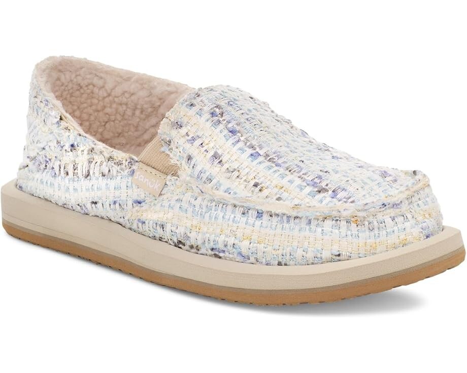 

Лоферы Sanuk Donna Tweed Chill, цвет White Multi