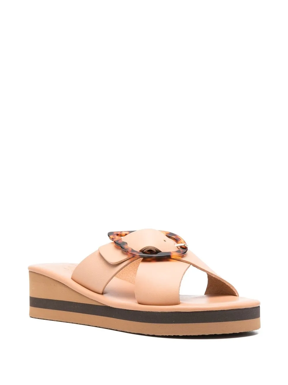 Шлепанцы Thais Rainbow на танкетке Ancient Greek Sandals, нейтральный — фото 2