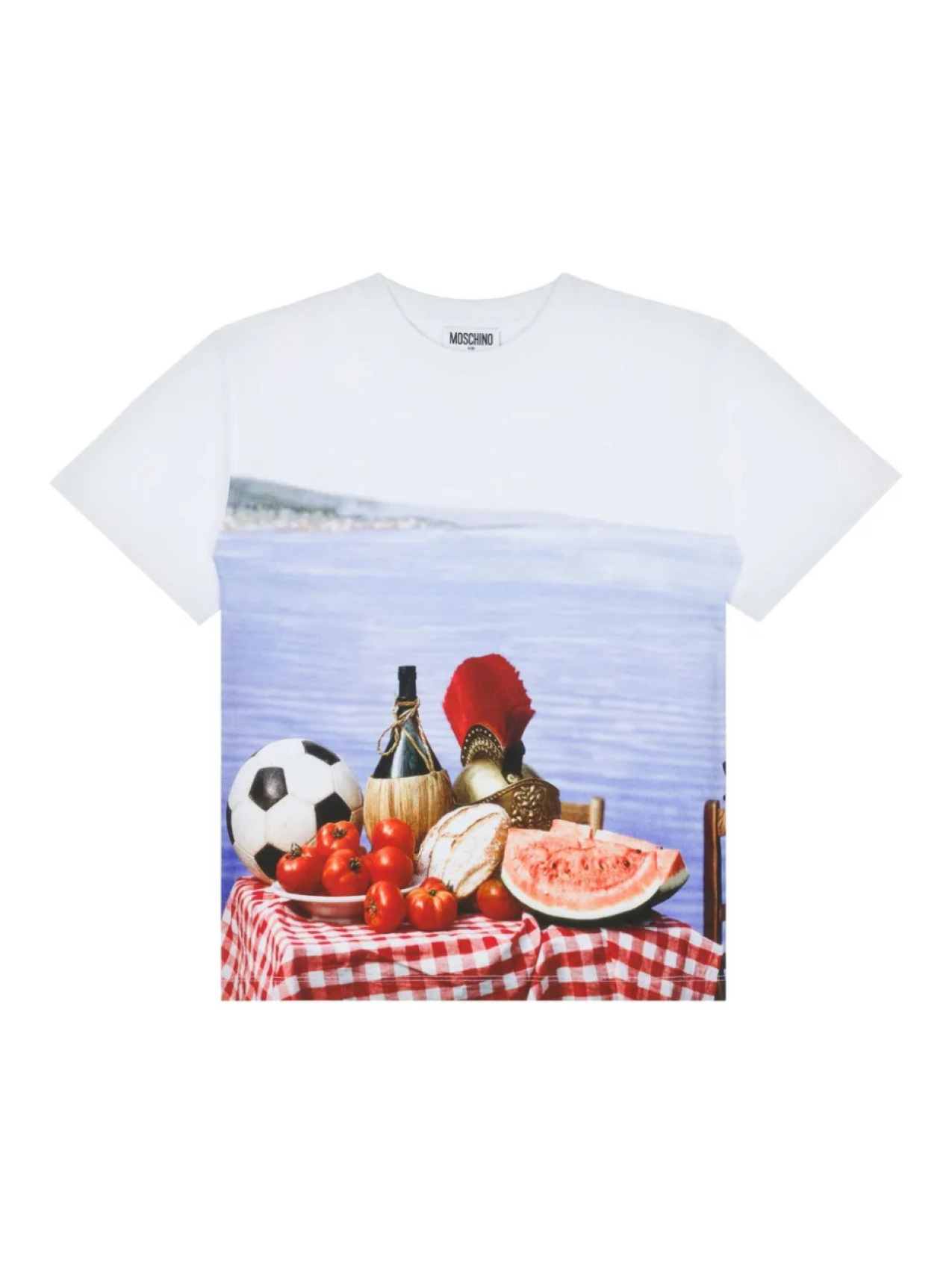 

Moschino Kids футболка с фотопринтом, белый
