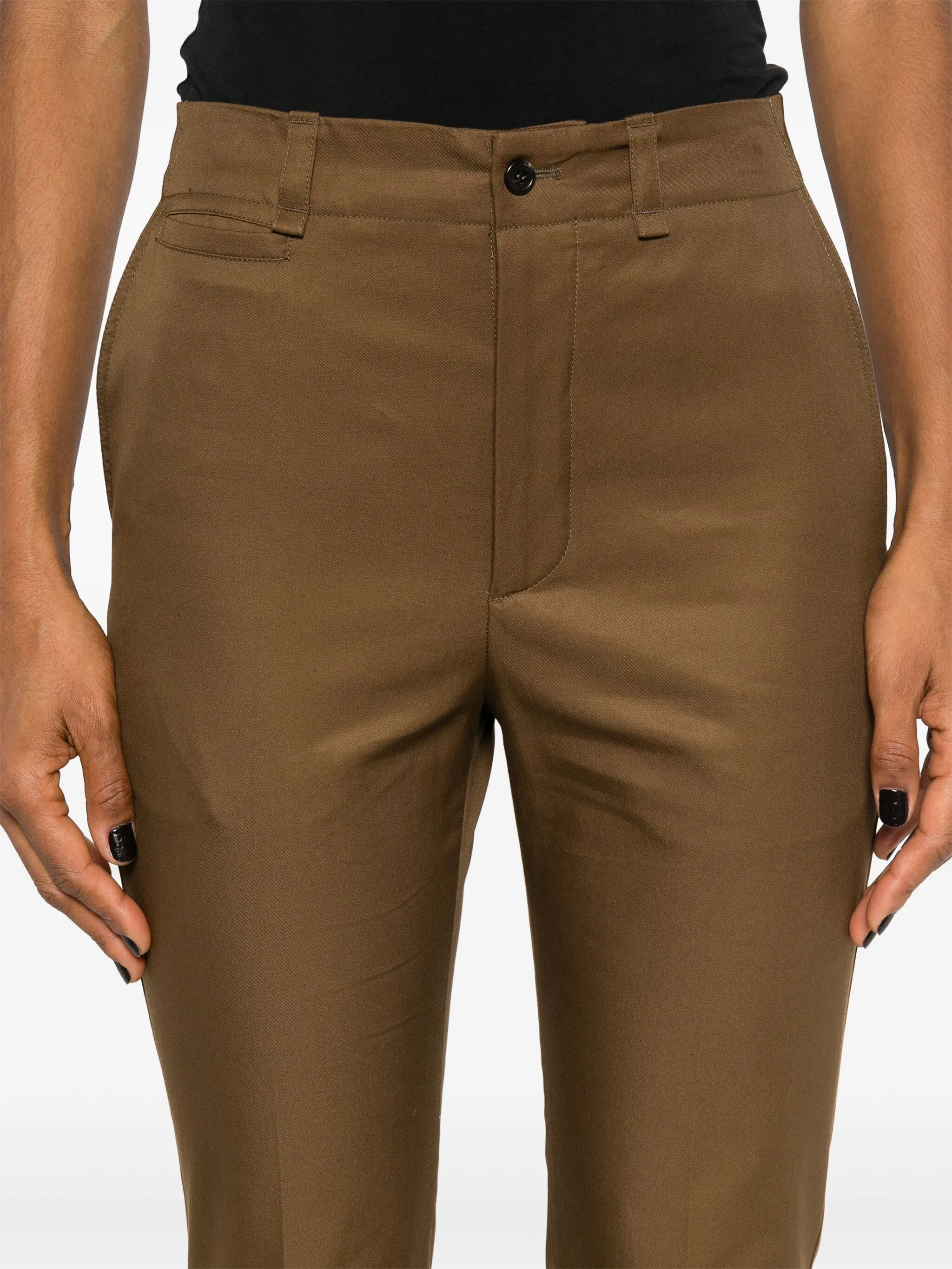 

Прямые брюки Saint Laurent, коричневый