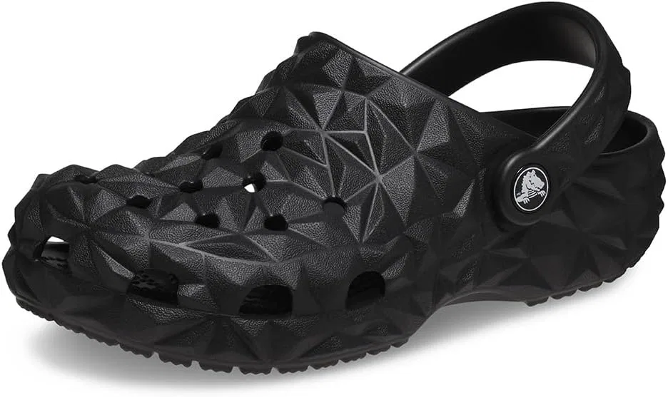 Классические геометрические сабо Crocs унисекс с пузырчатой подошвой, Black