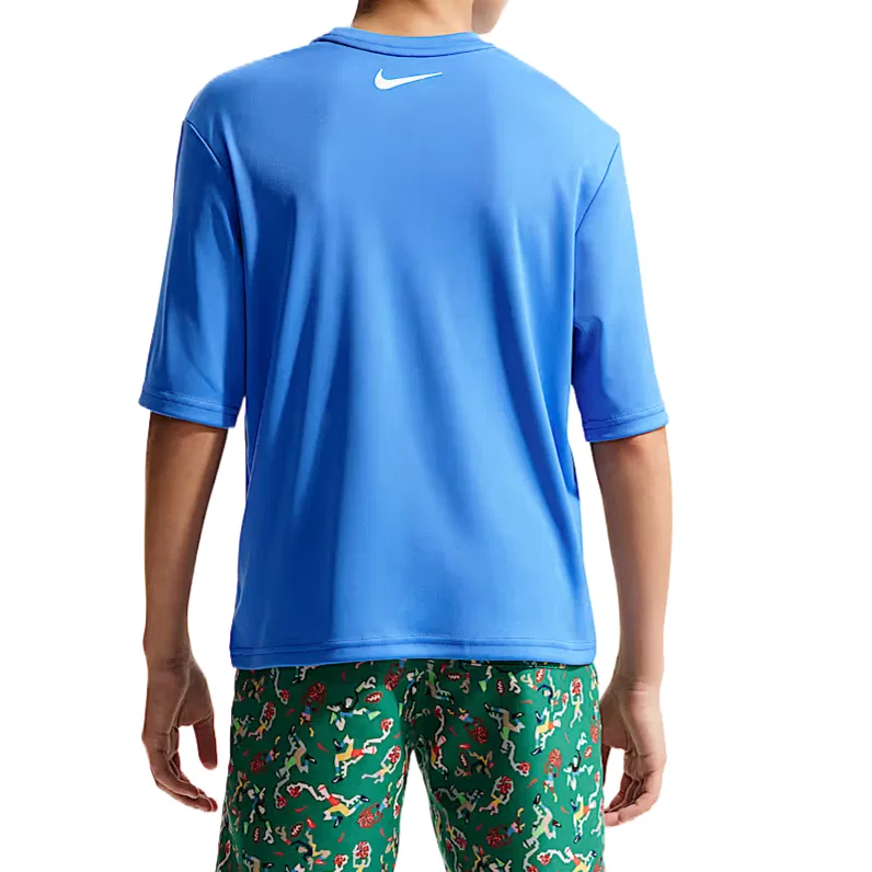 Футболка детская Quick Dry Dri Fit Nike, Crystal Blue/University Blue/Dust Photon/White — фото 3