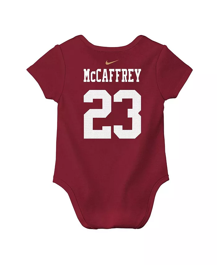 Боди для мальчиков и девочек Christian McCaffrey в цвете scarlet с именем игрока и номером San Francisco 49ers Nike — фото 3