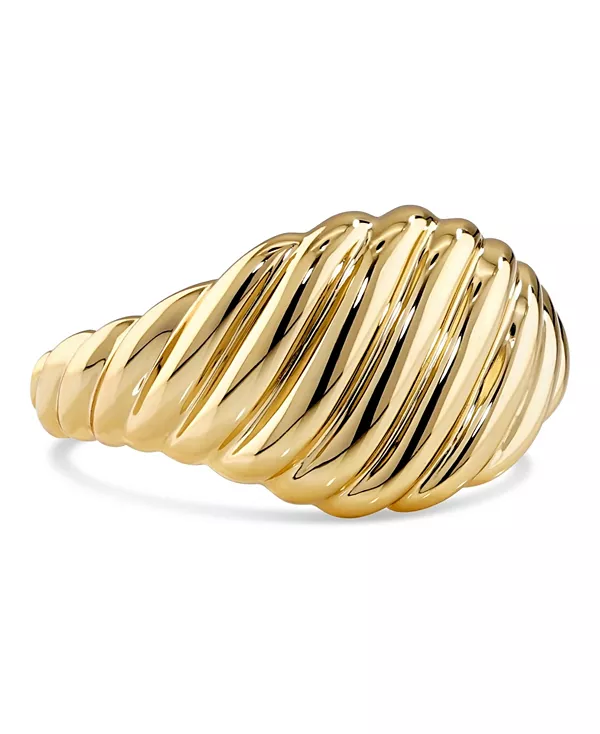 

Кольцо-Веревка из позолоченного серебра 925 пробы Devata, gold