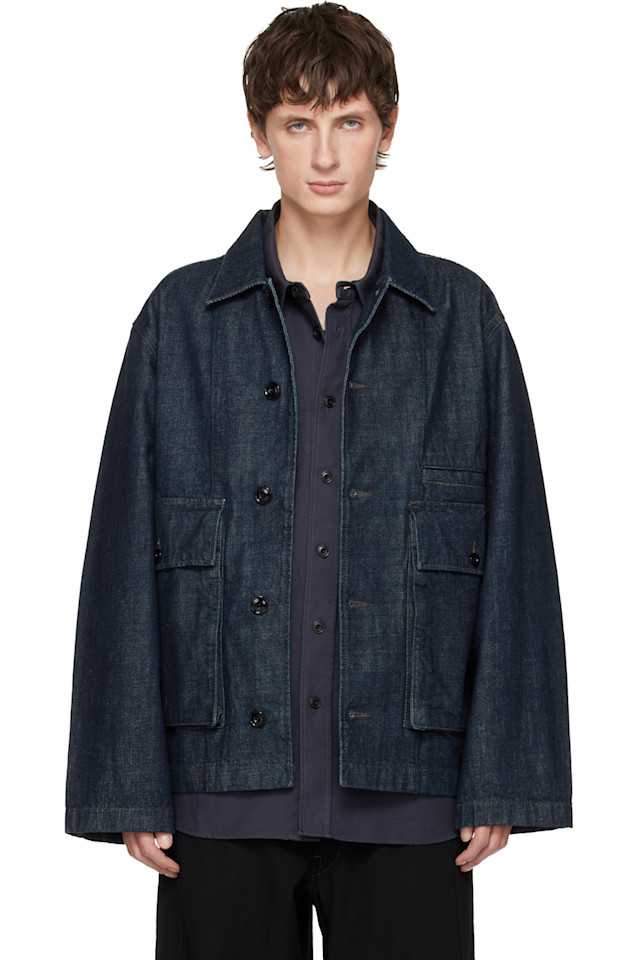 

Lemaire Синяя квадратная джинсовая куртка