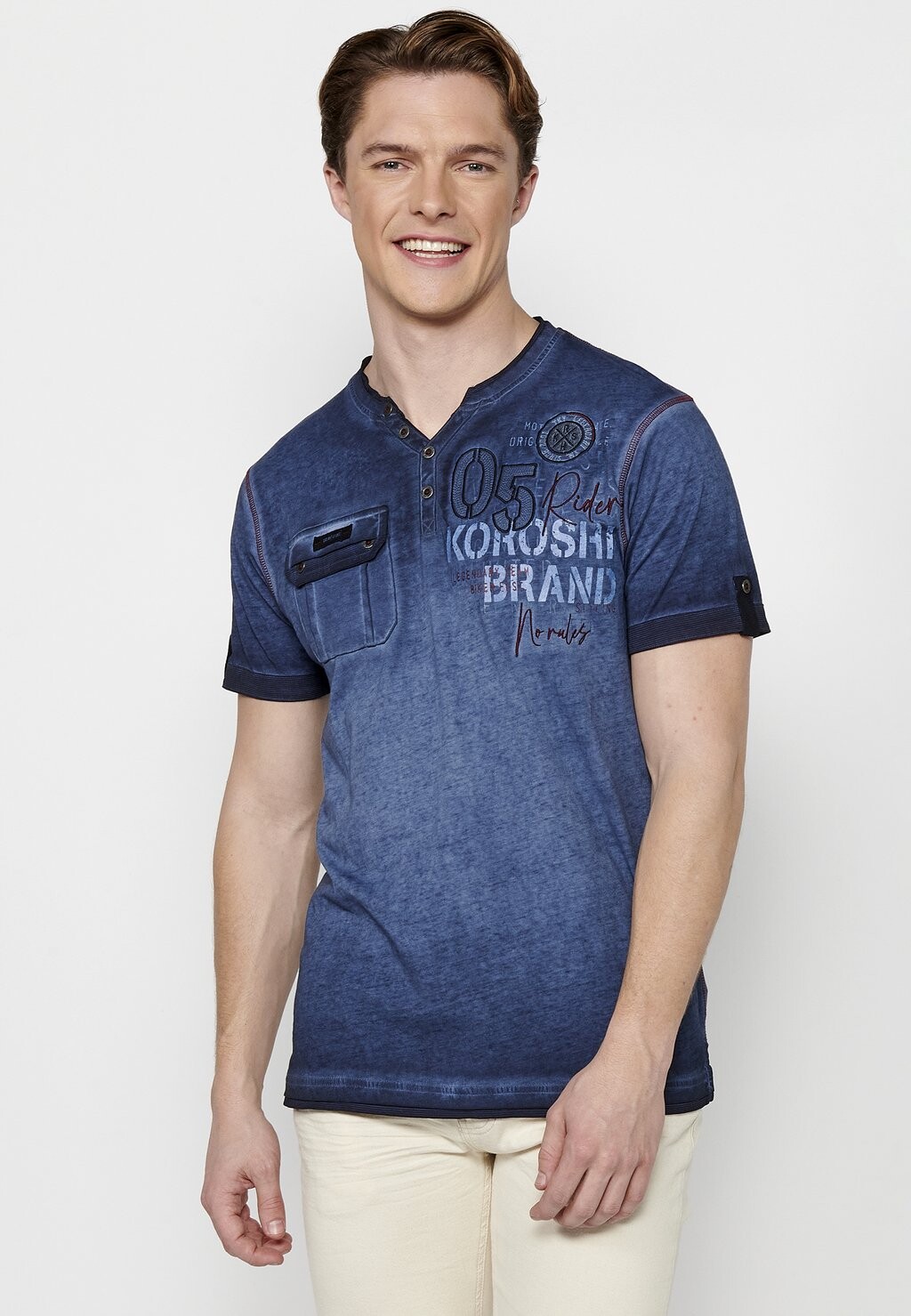

Футболка с принтом SHORT SLEEVE Koroshi, синий