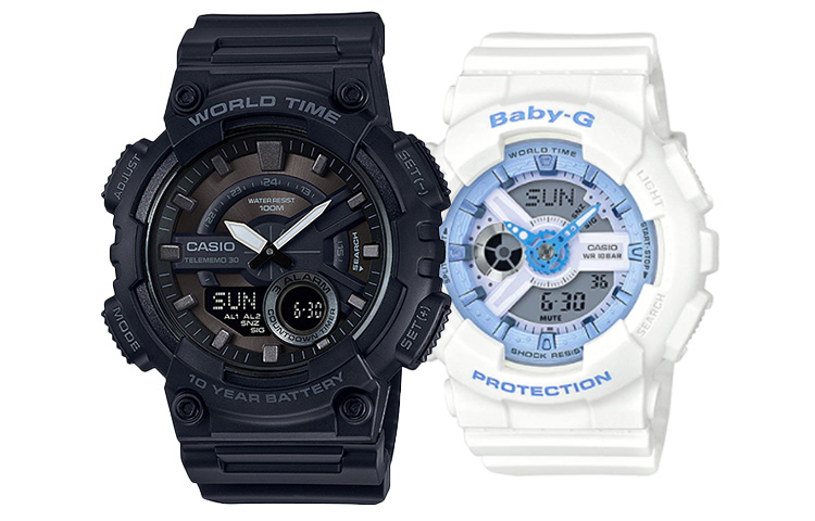 

Унисекс парные часы серии Black CASIO